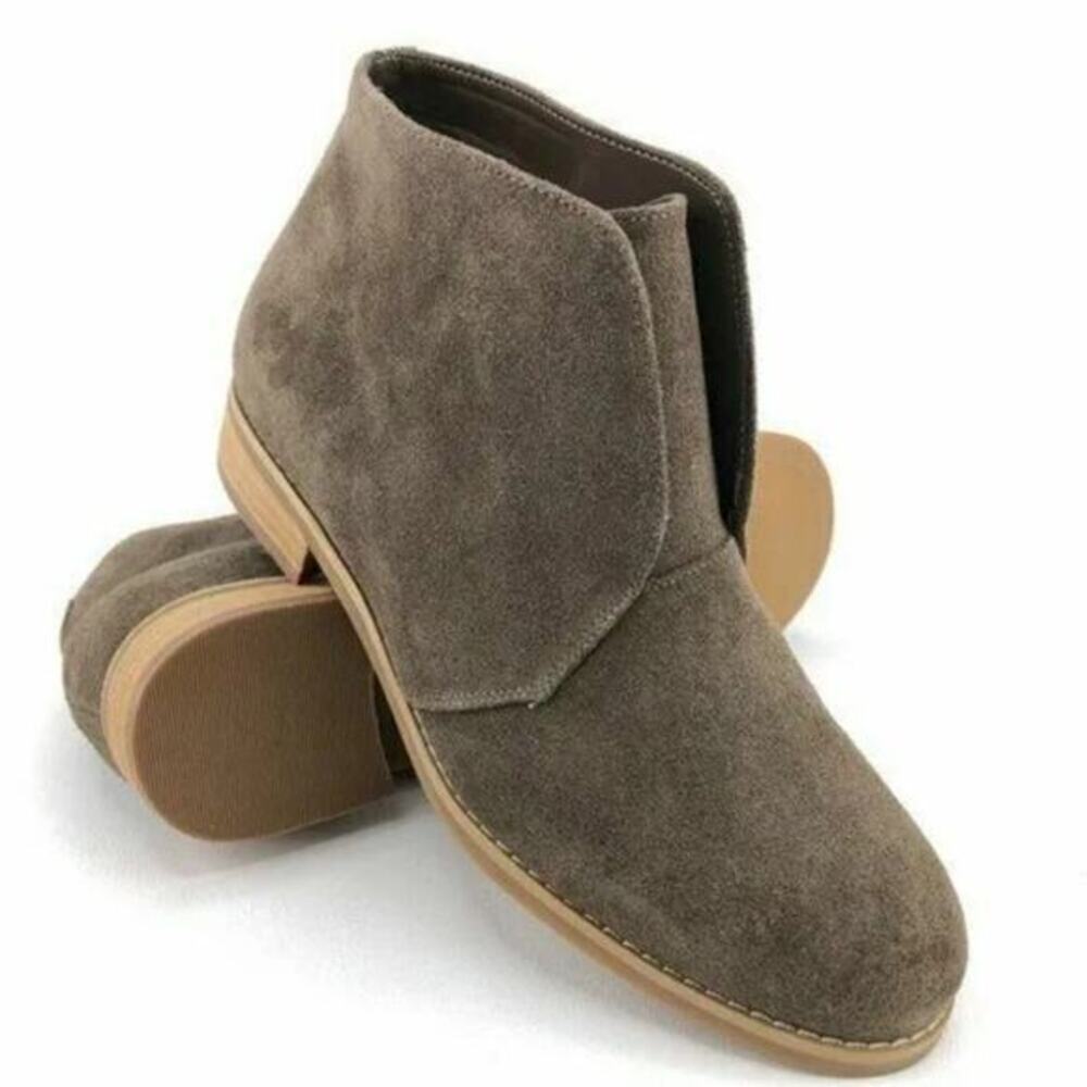 Blondo Verona Waterproof Olive‎ Brown Suede Leather Ankle Boots Womens Size 7M